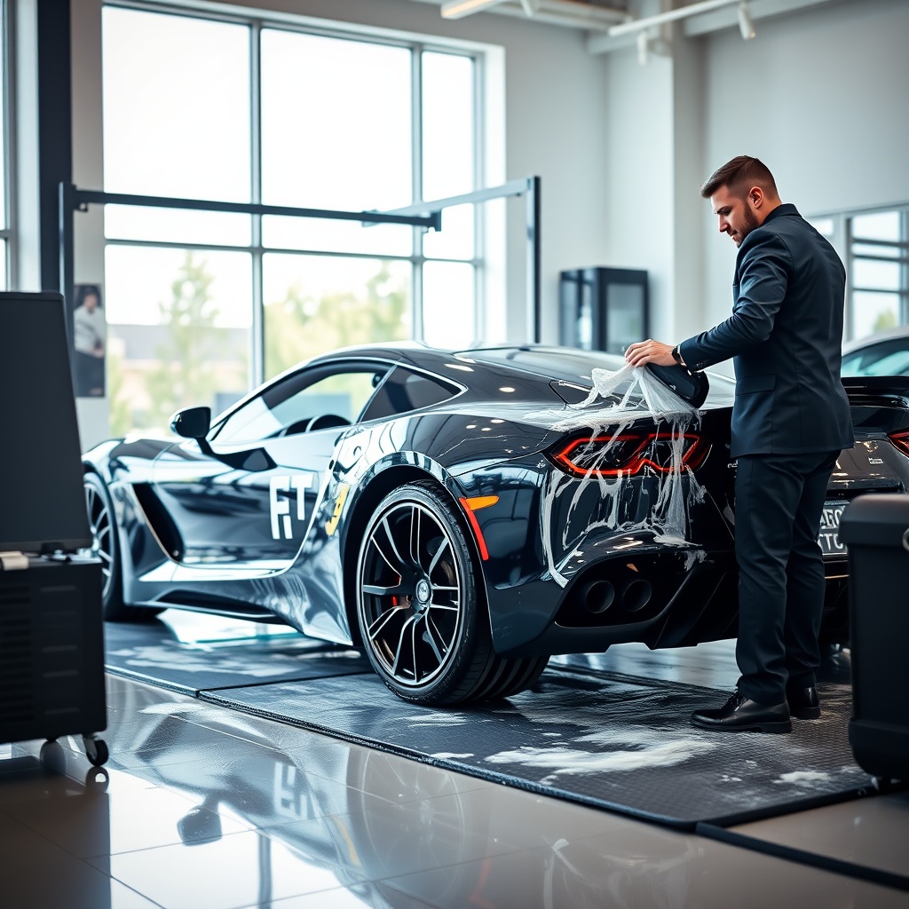 Luxury car interior detailing