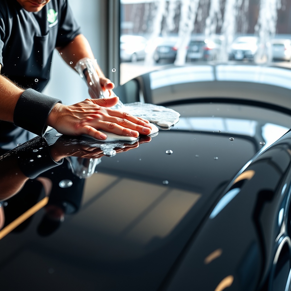 Exterior hand wash and wax
